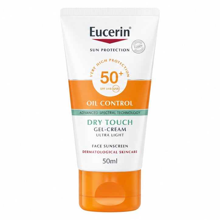 واقي شمسي جل كريم للوجه للتحكم بالزيوت بلمسة جافة من يوسيرين بعامل حماية +SPF50 (50 مل) (ملاحظة)