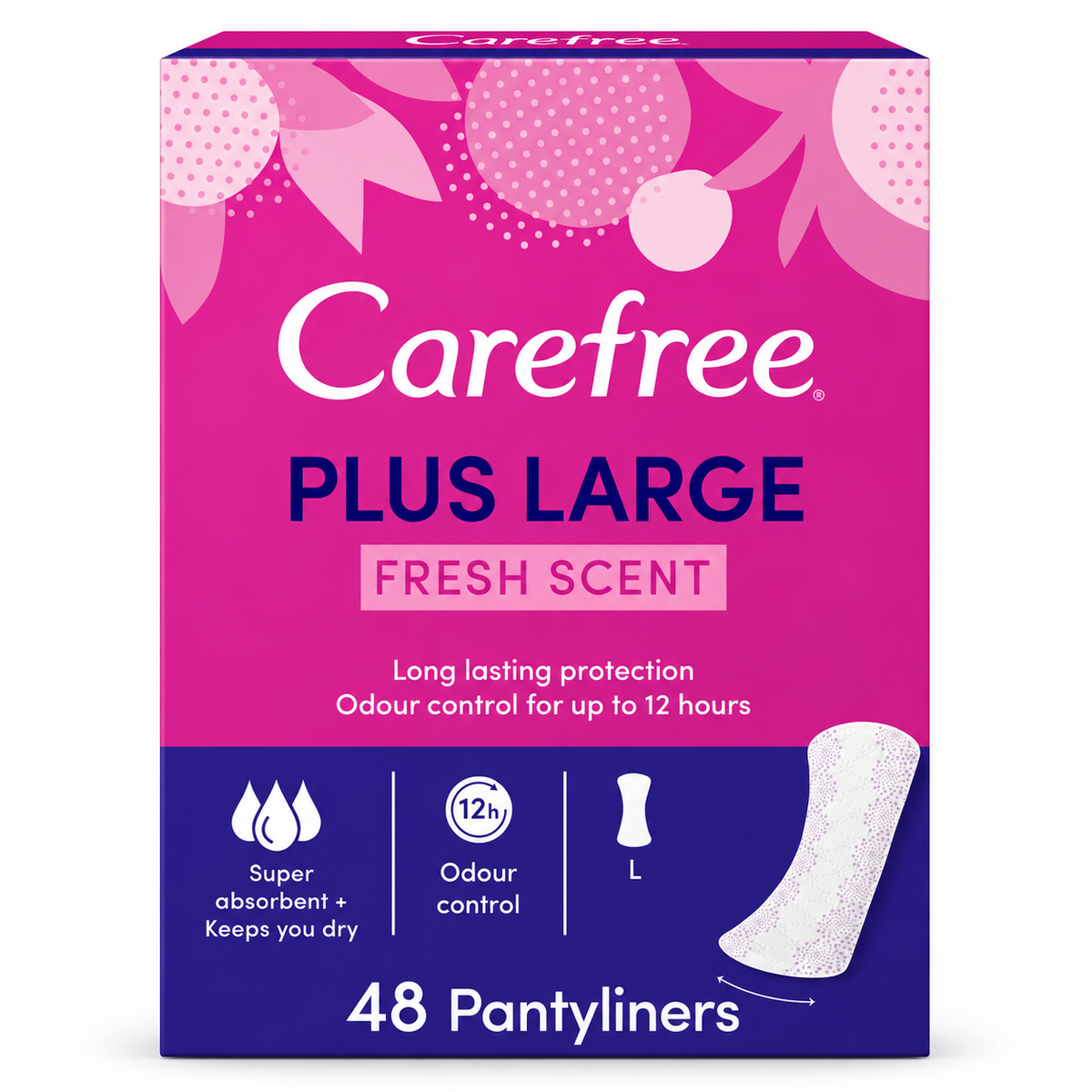 CARE FREE PLUS LARGE FRESH SCENT 48PCS