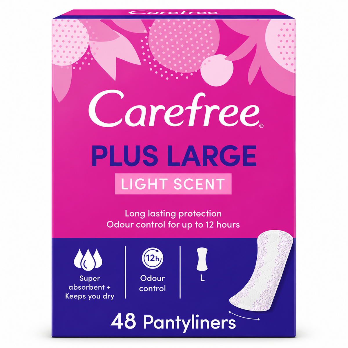 CARE FREE PLUS LARGE LIGHT SCENT 48PCS