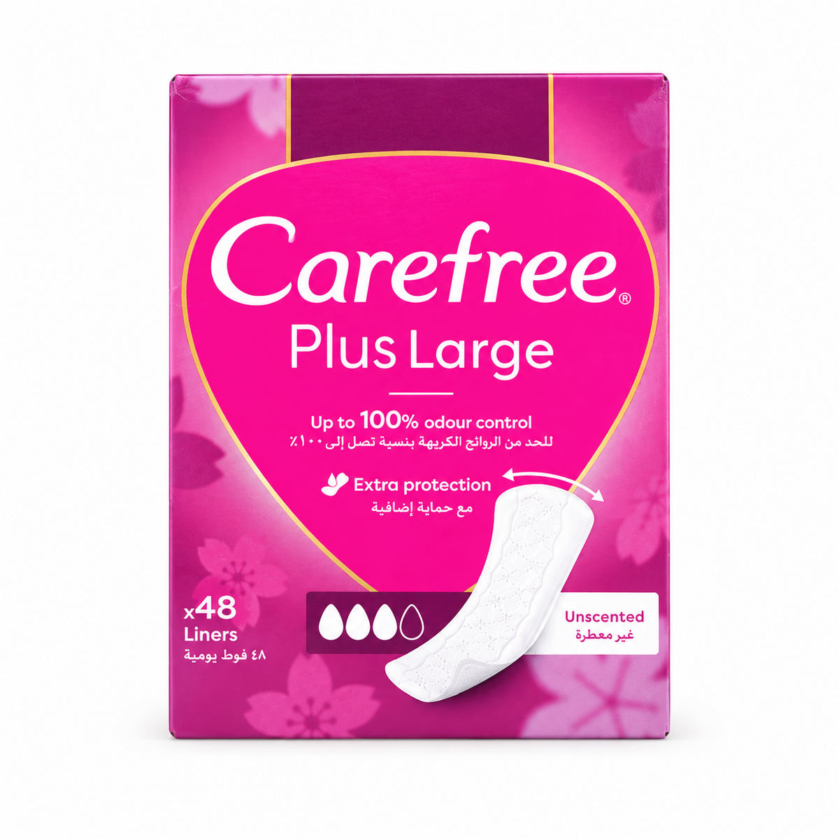 CARE FREE PLUS LARGE UNSCENTED 48PCS