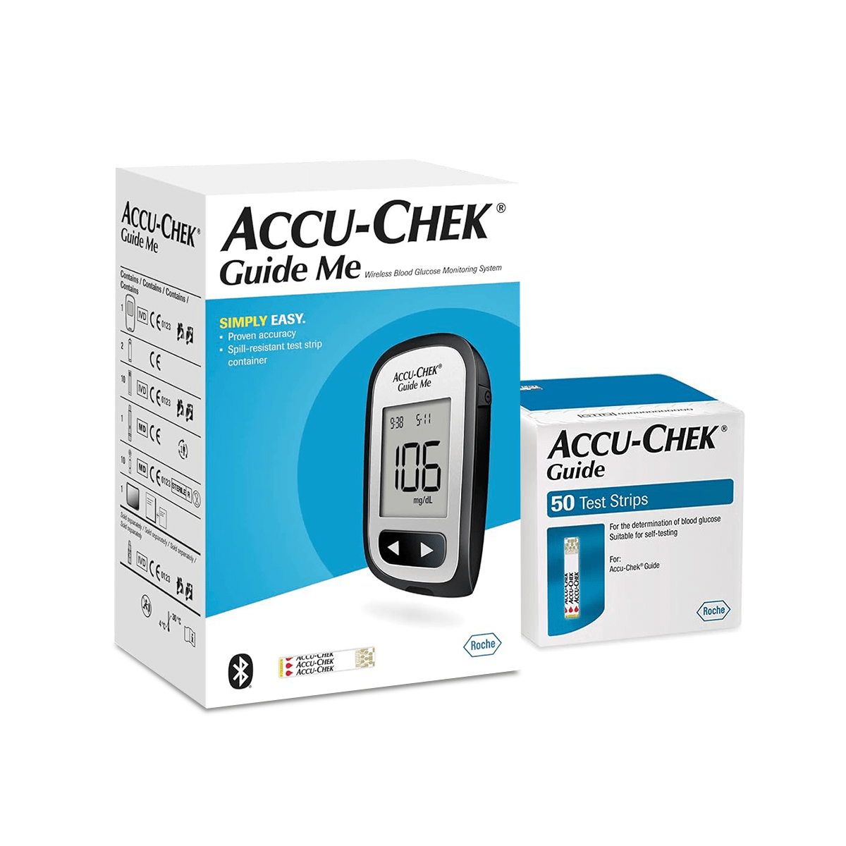 جهاز قياس السكر ACCU CHEK GUIDE ME METER+50TEST