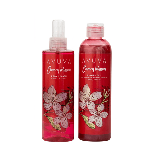 واقي شمس AVUVA+معطر للجسم برائحة زهرة الكرز 235 مل
