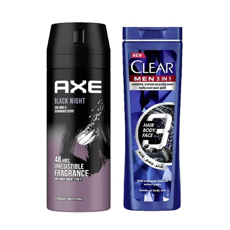 AXE BLACK NIGHT 150 ML+CLEAR MEN 3*1 90ML