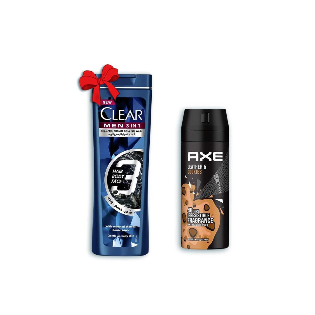 AXE COOKIES 150 ML+CLEAR MEN 3*1 90ML
