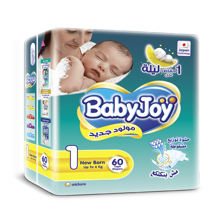 BABY JOY NEW BORN (1) 60PCS