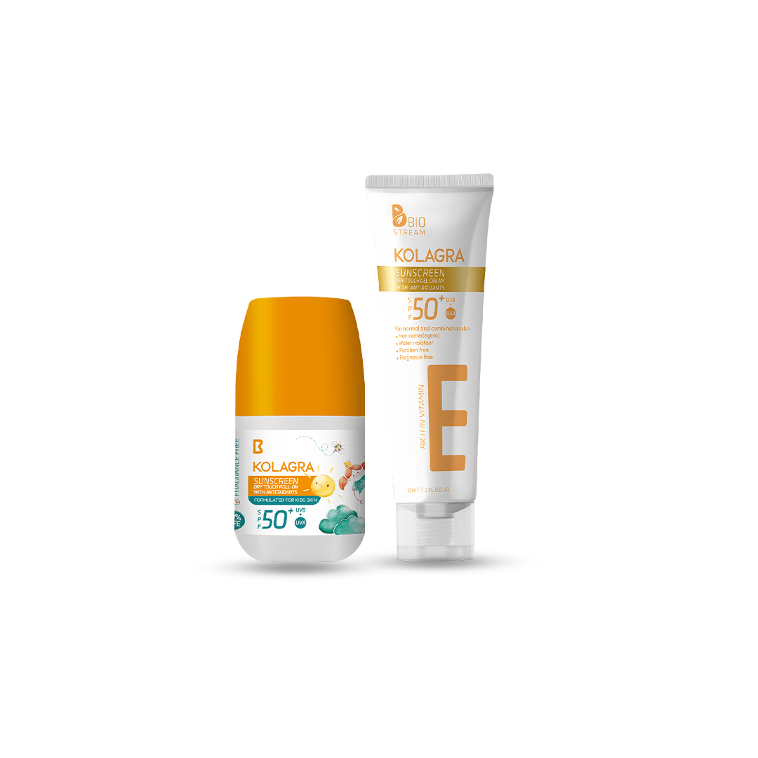 BIO KOLAGRA SUN SCREEN 50+ ROLL ON KIDS 60ML 2PIECES