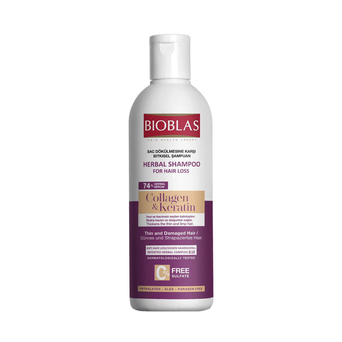 BIOBLAS HERBAL SHAMPOO COLLAGEN&KERATIN 300ML