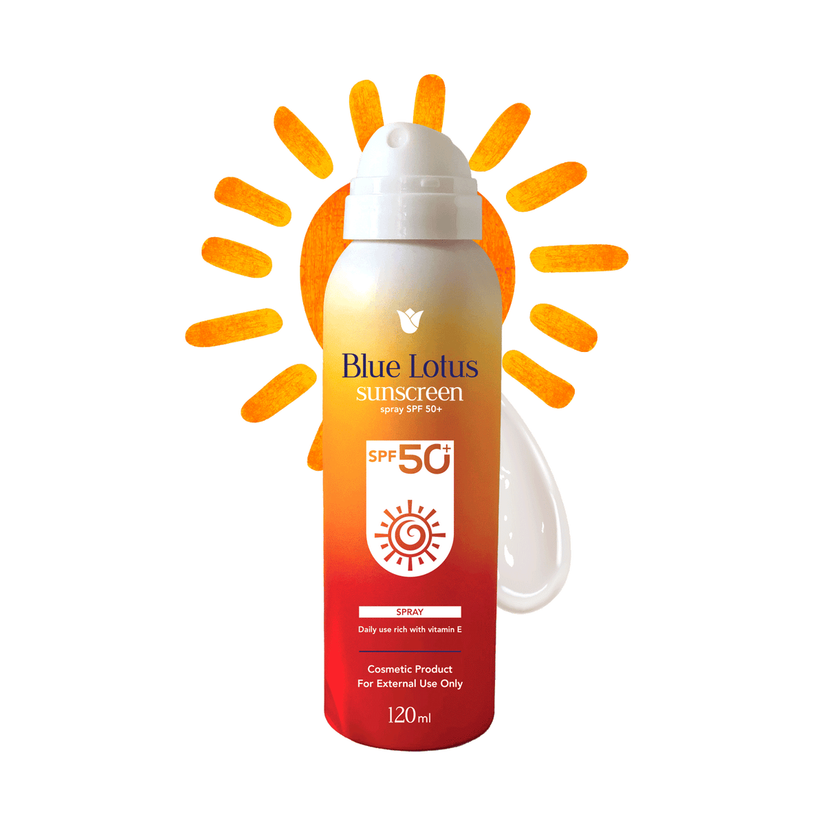 بخاخ واقي الشمس بلو لوتس بعامل حماية من الشمس SPF50 سعة 120 مل