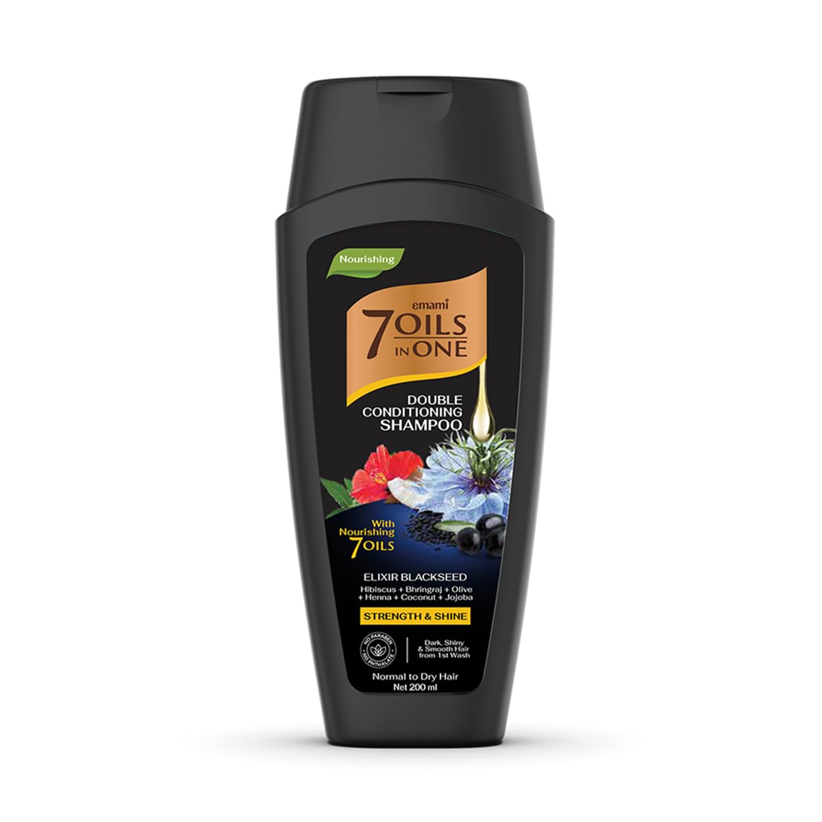 EMAMI 7OILS IN ONE DOUBLE CONDITIONING SHAMPOO (BLACKSEED) 200ML