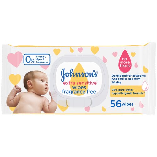 JOHNSON BABY WIPES EXTRA SENSTIVE 56PCS