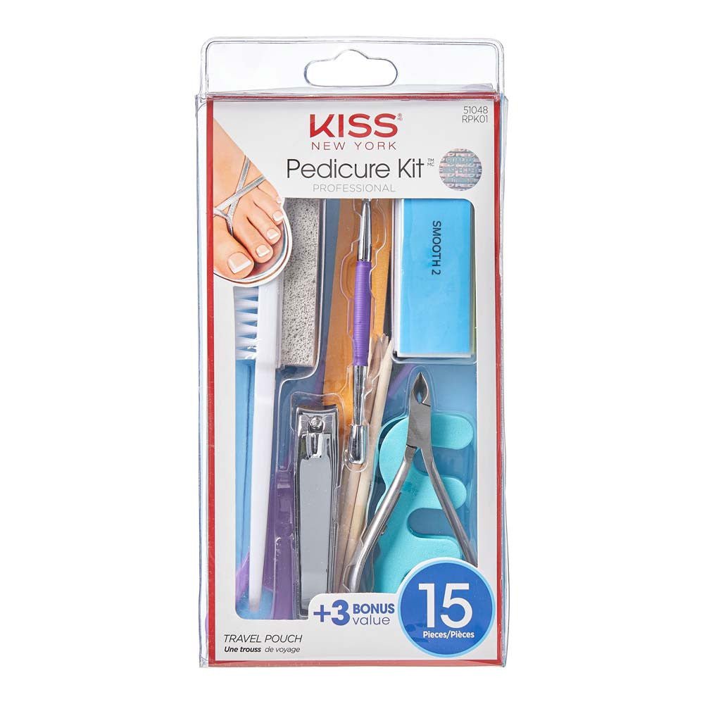 KISS PEDICURE KIT 15PIECES (51048)