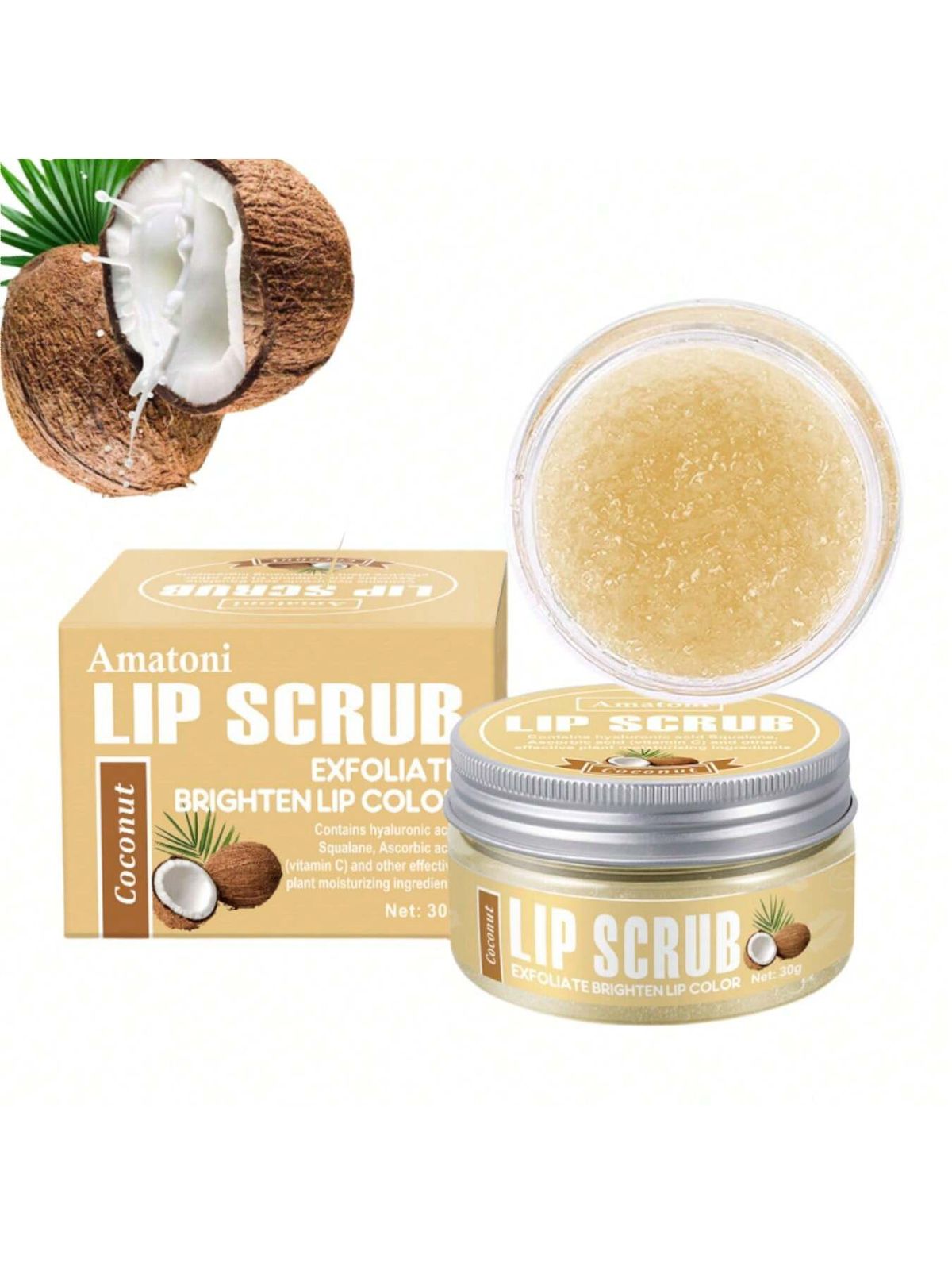 KOREAN LIP SCRUB COCONUT 30GM