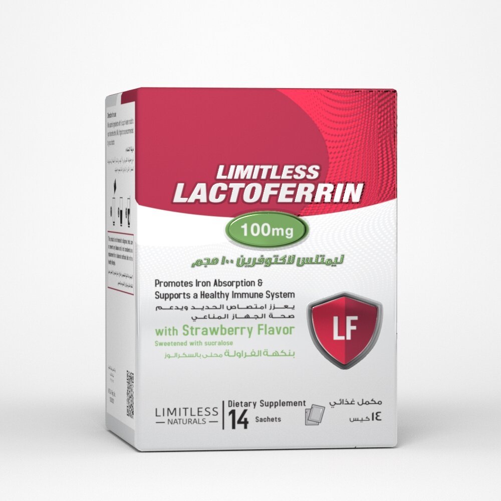 LIMITLESS LACTOFERRIN 100MG 14SACH