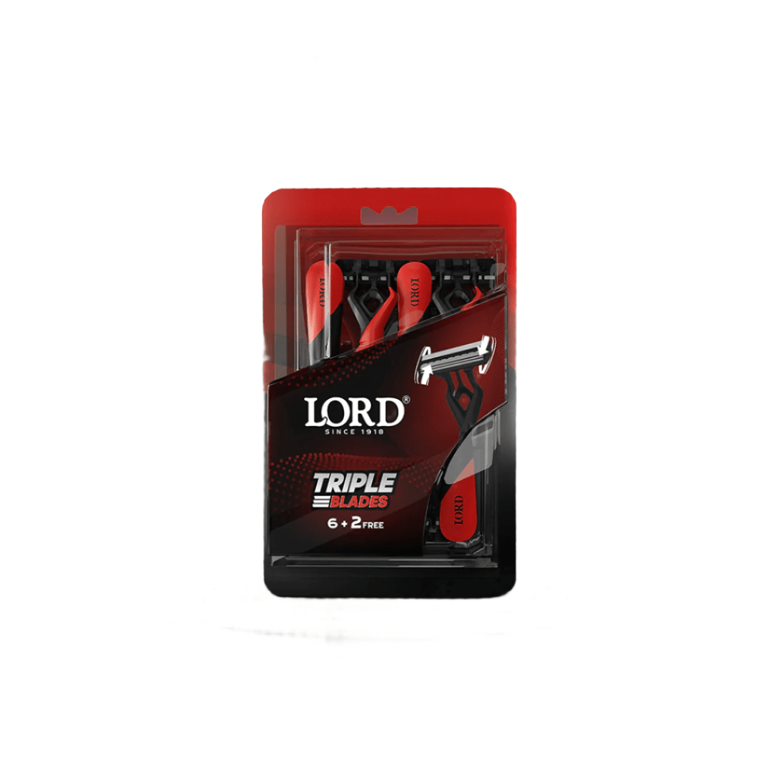 LORD TRIPLE BLADES 6+2 ماكينة احمر ML.147