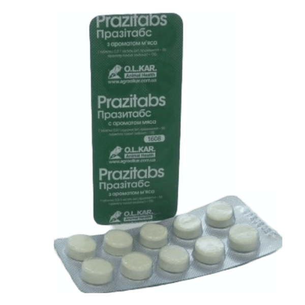 PRAZITABS FOR VET 10 TABS.