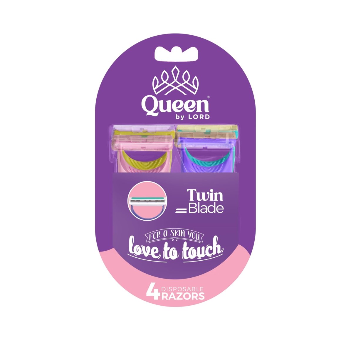 QUEEN TWIN BLADE LOVE TO TOUCH 4 قطع ماكينة حلاقة