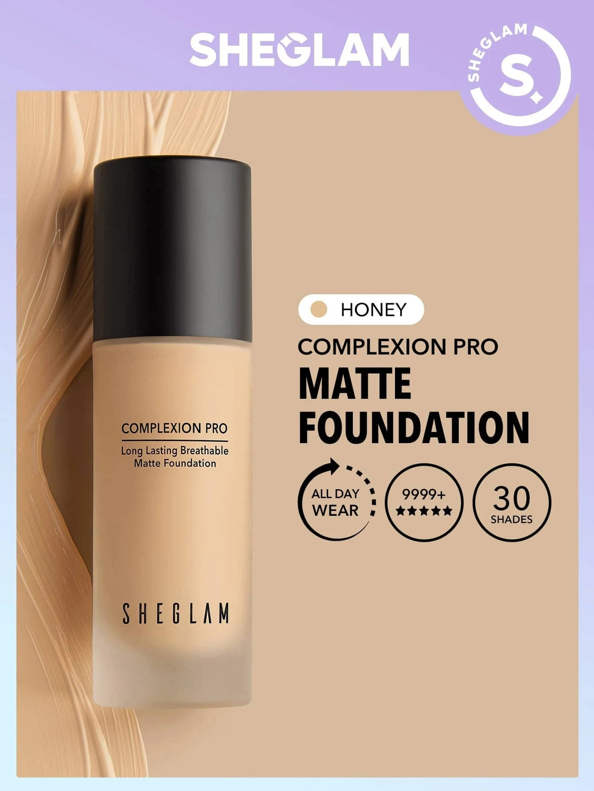 SHEGLAM MATTE FOUNDATION(HONEY)