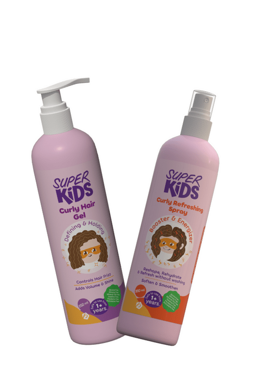 SUPER KIDS CURLY GEL& SUPER REFRESHING SPRAY OFFER 225L.E
