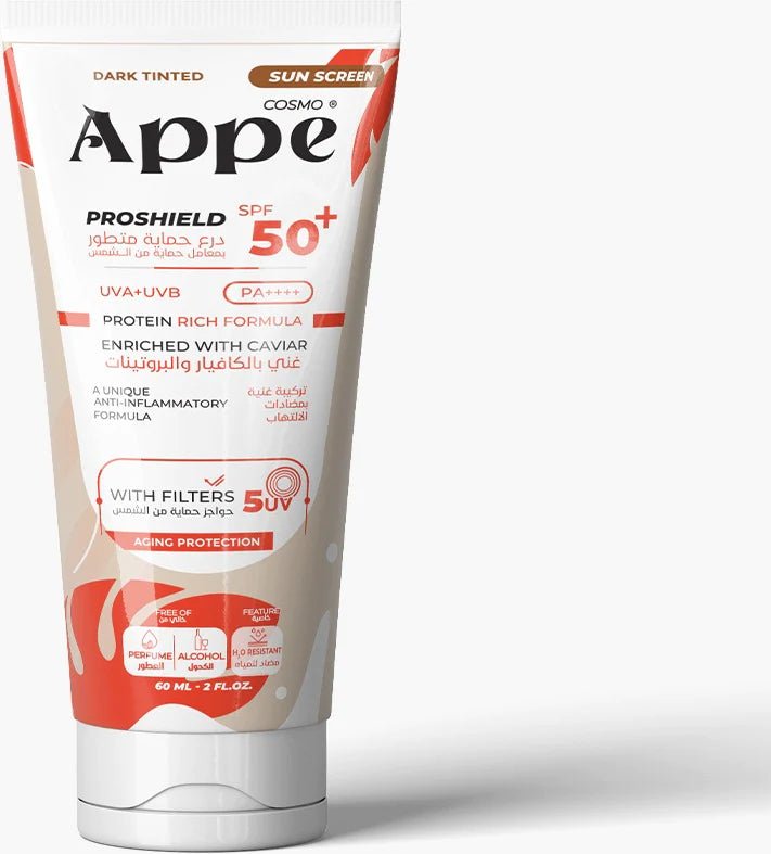 APPE SUN SCREEN DARK TINTED+50 60مل