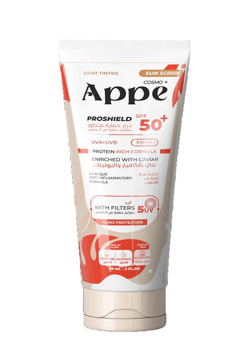 واقي شمس APPE مع عامل حماية +50 ملون خفيف 60 مل
