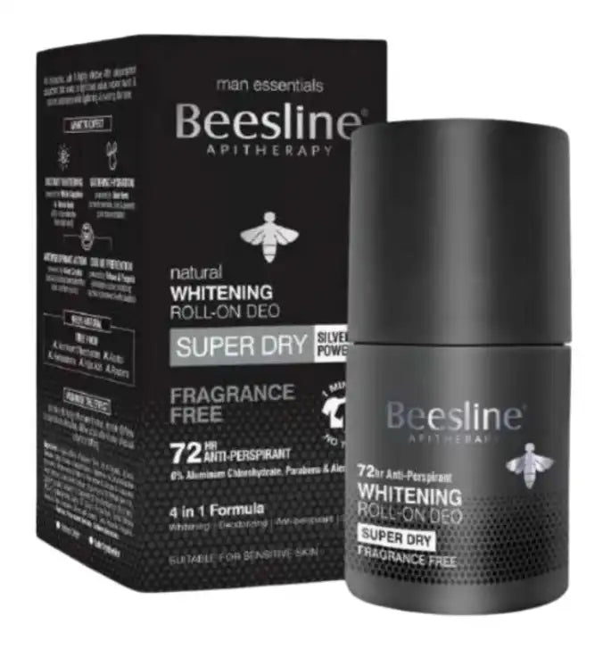 BEESLINE SUPER DRY FRAGRANCE SILVER ROLL 50ML