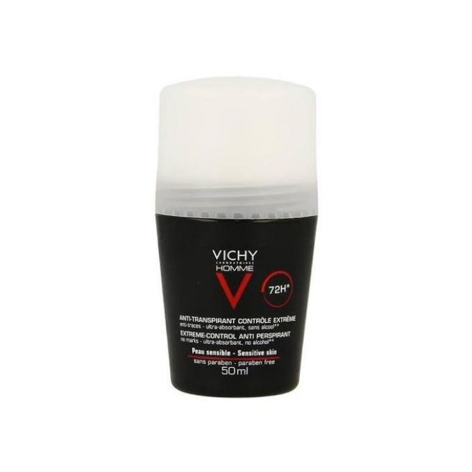 VICHY HOMME SENSIBLE-SENSITIVE SKIN رول أون 72 ساعة 50 مل